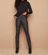 Charlie B Reversible Printed Jeans In Onyx In Black