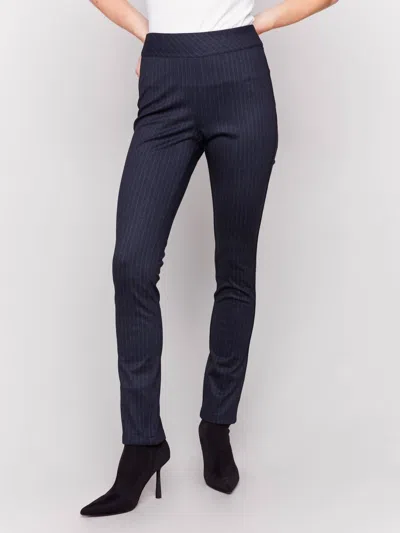 Charlie B Reversible Printed Pull-on Pants In Blue