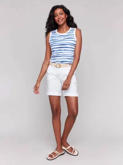 Charlie B Roll Up Cuff Short In White