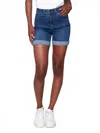Charlie B Roll-up Denim Cuff Short In Indigo
