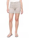 Charlie B Rolled Cuff Twill Shorts In Greige