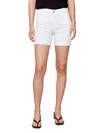 Charlie B Rolled Up Cuff Shorts In White In White