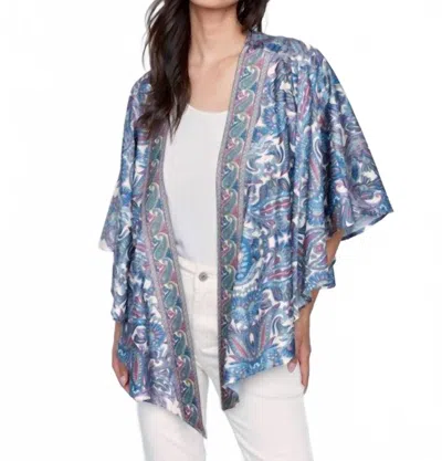 Charlie B Printed Satin Kimono In Cashmere In Multi