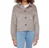 Charlie B Short Double-faced Wool Jacket In Heather Oatmeal In Gray
