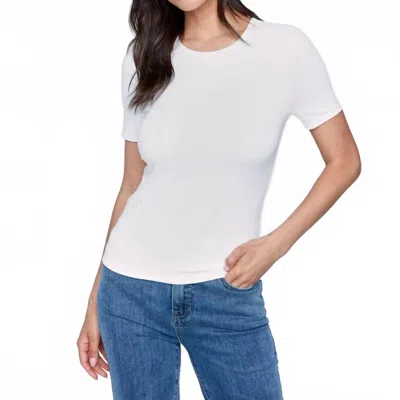 Charlie B Short-sleeved Super Stretch Top In White