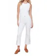 Charlie B Side Lace Detail Pant In White In White