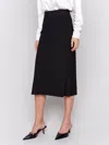 Charlie B Gutsy Crepe Skirt With Patch Pockets In Black In Black