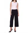 Charlie B Side Zipper And Wide Leg Pants In Black In Black