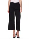 Charlie B Side Zipper Ankle Wide Leg Pant In Black In Black