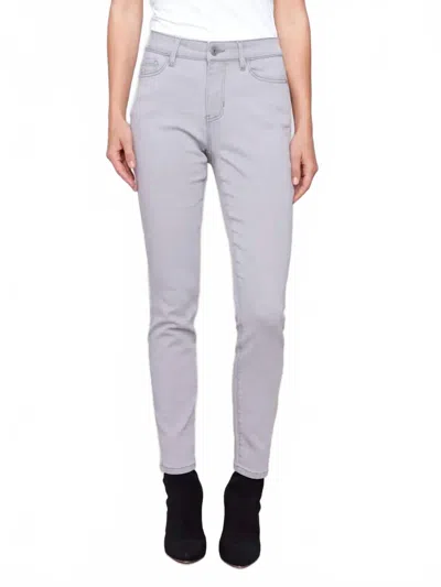 Charlie B Skinny Denim Jean In Grey In Purple