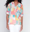 Charlie B Skye Top In Mosaic In Multi