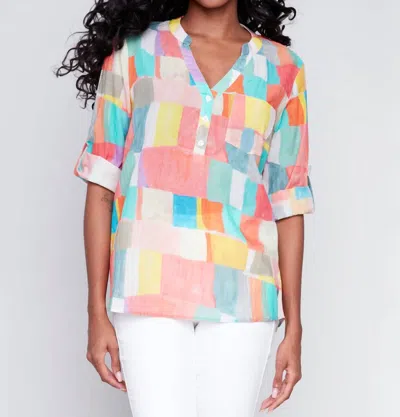 Charlie B Skye Top In Mosaic In Multi
