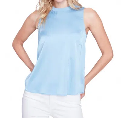 Charlie B Sleeveless Crew Neck Blouse In Sky In Blue