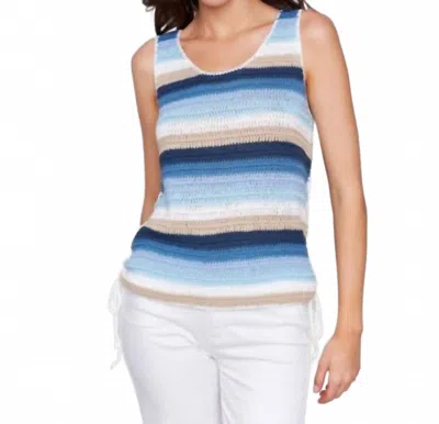 Charlie B Sleeveless Crochet Top In Blue