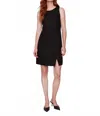 Charlie B Sleeveless Linen Blend Dress In Black In Black