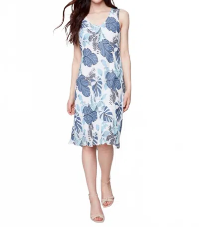Charlie B Sleeveless Printed Cotton Gauze Dress In Waterlily In Multi