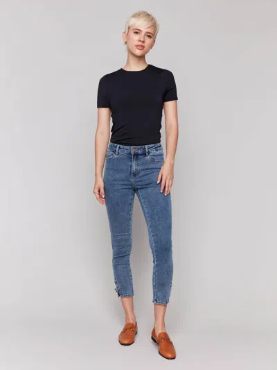 Charlie B Slim Crop Jeans In Medium Blue