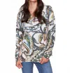 Charlie B Snow Wash V-neck Sweater In Peacock In Black