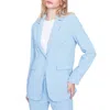 Charlie B Solid Airflow Blazer In Sky In Blue
