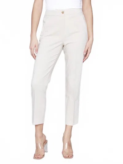 Charlie B Solid Cropped Pants In Beige In White