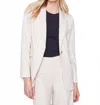 Charlie B Solid Ruched Back Blazer In Beige In White