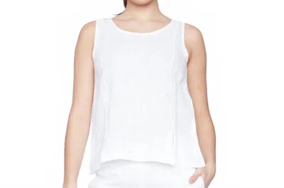 Charlie B Solid Sleeveless Linen In White