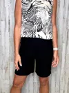 Charlie B Chloe Bengaline Stretch Short In Black In Black