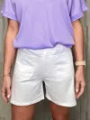 Charlie B St. Thomas Patch Pocket Shorts In White In White