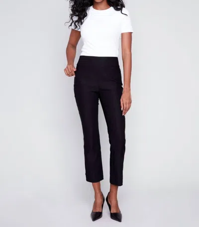 Charlie B Straight Cropped Pants In Black