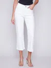 Charlie B Wide Leg Linen Pants In Natural In White