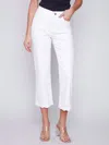 Charlie B Wide Leg Linen Pants In Natural In White