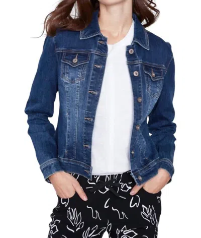 Charlie B Stretch Denim Jacket In Indigo In Multi