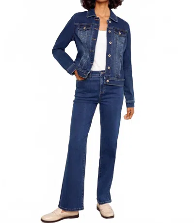 Charlie B Stretch Denim Jacket In Indigo In Multi