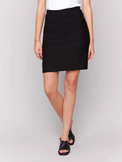 Charlie B Stretch Skort In Black