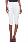 Charlie B Stretch Twill Pedal Pusher Pants In White In White