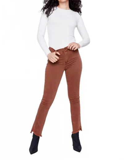 Charlie B Sugar Hill Twill Pant In Terracotta In Brown