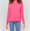 Charlie B Sweater With Side Buttons In Magenta In Pink