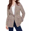 Charlie B Tailored Plaid Blazer In Terracotta