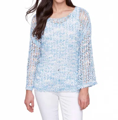Charlie B Tape Yarn Sweater In Bluebell