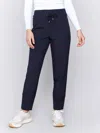 Charlie B Techno Pull-on Pants In Navy In Blue