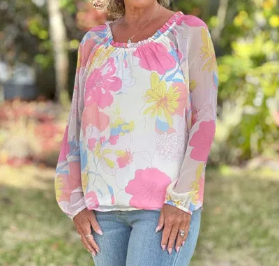 Charlie B The Aloha Top In Pink Floral In Multi