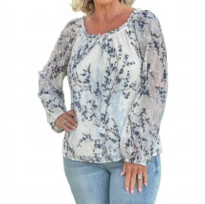 Charlie B The Blossom Top In Blue Floral