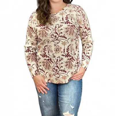 Charlie B The Clayton Sweater In Calico In Multi