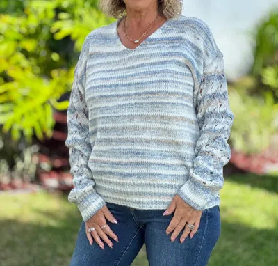 Charlie B The Vail V-neck Sweater In Iris In Blue