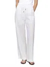 Charlie B Pull-on Linen Blend Wide Leg Pants In White In White