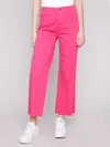 Charlie B Time To Fiesta Flared Jean In Pink In Pink