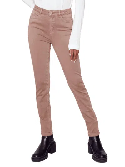 Charlie B Twill Cuff Pant In Truffle In Multi
