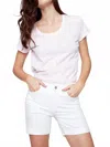 Charlie B Twill Shorts In White In White