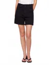 Charlie B Twill Shorts With Patch Pockets In Black In Black