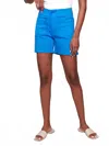 Charlie B Twill Shorts With Patch Pockets In Coastal In Blue